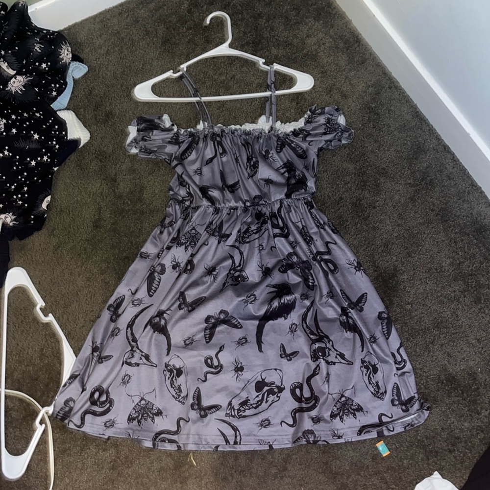 Grey maxi dress.